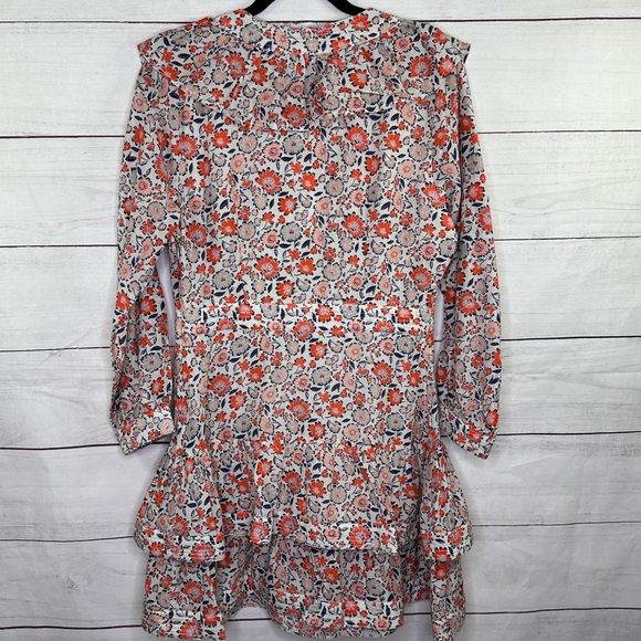 NWT Vinyard Vines Floral Ivy Ruffle Silk Cotton Dress Size 10 - Picture 3 of 14